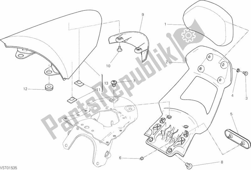 All parts for the Accessories of the Ducati Diavel Xdiavel Thailand 1260 2016